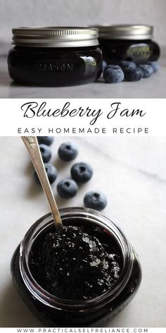 blueberry jam is an easy homemade recipe