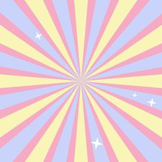 the sun is shining brightly with pink and yellow rays in the background, as well as white stars