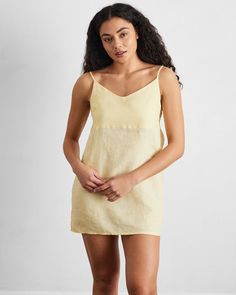 Our signature 100% French Flax Linen Slip is easygoing loungewear perfected. Simple, functional, and effortless, our slips are mini-length and oversized to ensure maximum comfort. Featuring a low back, v-shaped neckline, and adjustable spaghetti straps, these pure linen slips are light, breathable, and guaranteed to deliver you the perfect night’s sleep. Linen Sleepwear, Bed Threads, Pure Linen Bedding, Linen Bed Sheets, Linen Bed, Linen Sheet Sets, Perfect Night, Bed Linen Sets, Linen Duvet