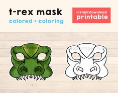 the printable mask is designed to look like an animal's head