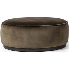 Sinclair Large Round Ottoman, Surrey Olive-Furniture - Benches-High Fashion Home Large Round Ottoman, Olive Velvet, Stylish Coffee Table, Round Ottoman, Lounge Area, Ottoman Coffee Table, Round Design, Lounge Areas, Green Velvet