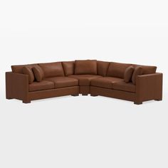 Contemporary Design Meets Classic Casual In Our Greyson Collection. Leather Sectional Sofa, Leather Sectional, Shop Lighting, 3 Piece, Sectional Sofa, Contemporary Design, Sectional, Colorful Backgrounds, Cushions