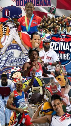 a collage of athletes and their names