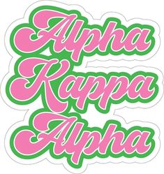 two pink and green stickers with the words,'alphabet rapa alha '