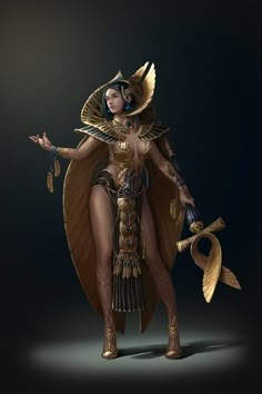 Super Powers Art, Female Armor, Egyptian Tattoo, Evolution Of Fashion, Mythology Art, Dungeons And Dragons Homebrew