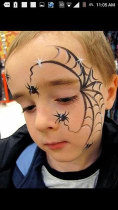 Kids Halloween Face, Maquillage Halloween Simple, Spider Makeup, Makeup Clown