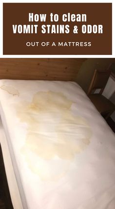 how to clean vomit stains and odor out of a mattress