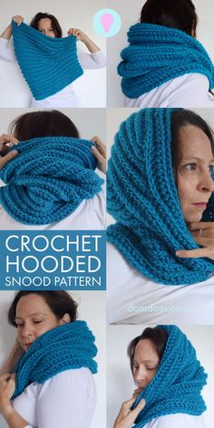 a collage of 6 images of the crochet hood in a snood pattern showing it being worn different ways from different angles. A text overlay reads crochet hooded snood pattern. Hooded Cowl Crochet Pattern, Crochet Hooded Scarf Pattern, Crochet Hooded Cowl, Hooded Scarf Pattern, Snood Pattern, Crochet Snood, Crochet Cowl Free Pattern, Crochet Hooded Scarf, Crochet Hood