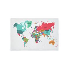 a map of the world with all countries and their names on it's white background