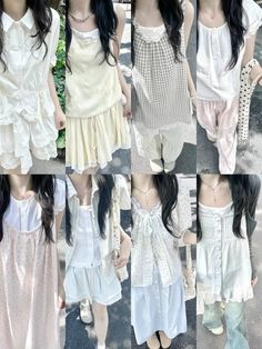 #dress #dressesforwomen #summerstyle #summertime #summervibes #summerdress Cute Korean Outfits Dresses, Summer Japan Outfit, Shojo Girl Outfit, Costal Outfit, Shojo Style, Modest Summer Fits, Beach Date Outfit, Shoujo Outfits, Coquette Dresses