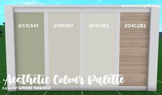 an image of some paint colors in the same color scheme for a house or apartment