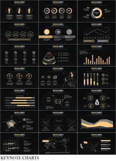 a black and gold info board with many different types of information