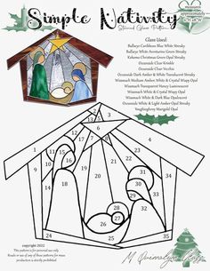 a christmas nativity coloring page with the birth of jesus