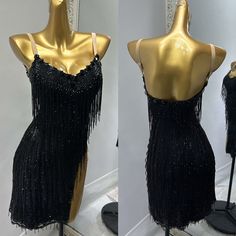 All dresses are custom made based on your measurements and will take about 40 days for production and 1-2 weeks for delivery. Urgent order is available at additional cost.  All prices in the listings are based on XS/S size, if you have a different size, the cost may increase due to more fabric and embellishments are required to keep the visual effect of the same design. You may share your height weight bust waist hip measurements with us to confirm your price before placing an order.  You may al Fitted Flapper Dress With Rhinestone Fringe For Prom, Fitted Sleeveless Dress With Rhinestone Fringe, Fitted Evening Dress With Rhinestone Fringe, Fitted Party Dresses With Beaded Fringe, Fitted Prom Dress With Beaded Fringe, Fitted Embellished Mini Dress For Banquet, Fitted Beaded Fringe Party Dress, Fitted Evening Dress With Beaded Fringe, Fitted Evening Dress With Beaded Fringe For Night Out