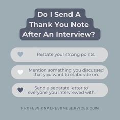 the words do i send a thank you note after an interview? restate your strong points mention something you want to elevate on