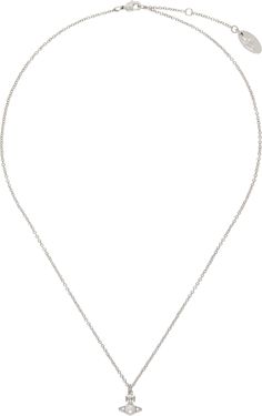 Cable chain necklace in silver-tone brass. · Logo pendant with faux-pearl at drop · Logo disc at adjustable lobster-clasp fastening · L17.5 Supplier color: Platinum/Cream pearl Prada Necklace, Drop Logo, Cable Chain Necklace, Silver Pearl Necklace, Pearl Cream, Silver Pearls, Vivienne Westwood, Cable Chain, Womens Jewelry Necklace