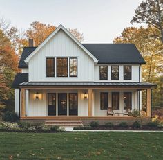 a large white house with lots of windows