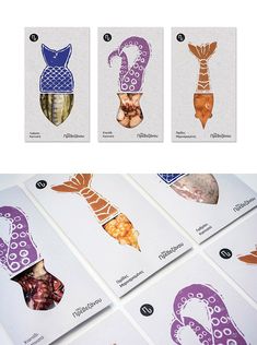 four different types of stickers with an octopus on them