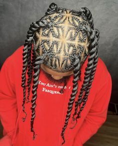 Free Style Braids For Men, Men Braiding Hairstyles, Jumbo Twist Dreads Men, Flat Twist Men, Cross Cross Cornrows Men, Zig Zag Part Cornrows Braids Men, Stud Braids, Criss Cross Mens Braids, Mens Heart Braids