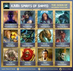 an image of some characters from the game, called kami spirits of shinto