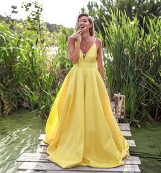 Yellow Matric Farewell Dresses, Yellow Formal Dress, Yellow Prom, Summer Hacks, Yellow Dresses, Prom Dresses Yellow, Dream Outfits, Backless Prom Dresses, Long Prom Dresses