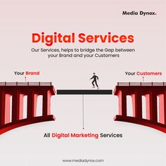 Our service, helps to bridge the gap between your brand and customers.   Contact us for more details. 🌐 www.mediadynox.com  📞  92979 39393   #digitalmarketing #marketingservices #branding #advertising #promotion #websitedevelopment #appdeveloper #smm #seo Digital Marketing Services Poster, Our Services Design Social Media, Our Services Post Design, Gap Ads, Best Business Quotes, Computer Theme, Digital Marketing Infographics, King Fahd