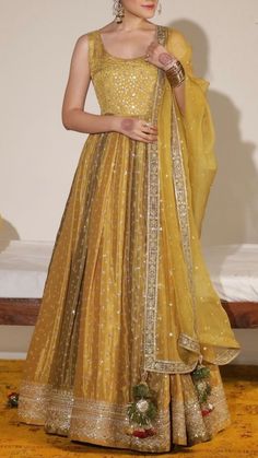 Mayun / Mayoon Bride Outfit Inspo Dress For Mayra Function, Bridal Mayon Dress, Mustard Bridal Lehenga, Mayoon Outfits, Maiyo Mehndi Dress, Mayun Bride, Manish Malhotra Yellow Lehenga, Mayoon Bride, Glitch In The Matrix