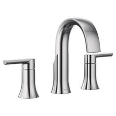 two handle bathroom faucet in chrome finish