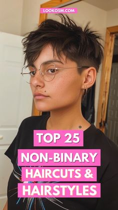 Beyond Gender: 25 Non-Binary Haircuts That Impress Haircuts Straight Hair Women, Men Haircut On Women, Short Undercut Updo Hairstyles, Shaved Bob Haircut Undercut For Women, Pixie Undercut Haircut, Short Hair Long Bangs Edgy, Female Crewcut, Hipster Short Hair, Short Haircuts For Masc Women