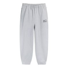 Nike x Stussy Crossover Solid Color Logo Alphabet Embroidered Bundle Feet Athleisure Casual Sports Pants Asia Edition Unisex Gray DJ9491-063 Stussy Nike Joggers, Nike Stussy Sweatpants, Nike X Stussy Joggers, Stussy Tracksuit, Stussy Sweatpants, Stussy Joggers, Stussy Pants, Sweat Pants Men, Nike X Stussy