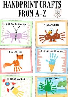 handprint crafts from a to z for children