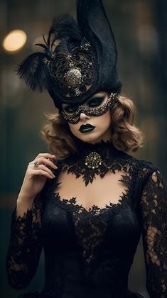 Masquerade Ball Dresses And Masks, Black Masquerade Outfit, Gothic Pinup, Masquerade Ball Dresses, Mask Outfit, Lingerie Illustration, Masquerade Outfit, Photo A Day Ideas, Female Vampire