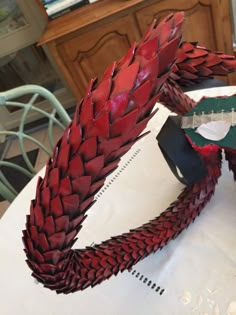 Rinkaku Kagune, Cosplay Crafts, Dragon Makeup, Character Creating, Larp Props, Red Spray Paint, Tokyo Ghoul Cosplay, Dragon Costume, Dragon Puppet