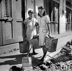 Filipino women staring at sign reading DANGER DYNAMITE mos… | Flickr At Sign, Daily Chores, D Day, The Battle, Light Photography, Historical Figures