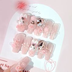 Hign-concerned ChemicalNone

Number of PiecesCOMBO

Quantity24Pcs/Box

SizeFalse Nail Press On Nails Pink, Kawaii Rabbit, Flowers Nails, Bunny Nails, Kitty Nails, Nail Acrylic, Nagel Tips, Manicure Diy, Hello Kitty Nails