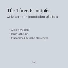 the three pringplies which are the foundation of islam