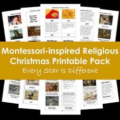 Montessori-inspired Religious Christmas Printable Pack Montessori Elementary Activities, Christmas Learning Activities, Symbols Of Christmas, Montessori Activities Preschool, Famous Art Pieces, Birth Pictures, Christmas Learning, Montessori Elementary, Birth Art