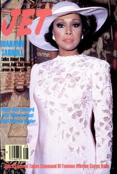 a magazine cover with a woman in a white dress and hat on the front page