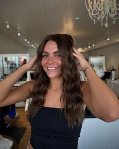 this is your sign to go back to your roots 😻🤎 >>>swipe for the before!! #hairstylist #hairstylists #michiganstylist #mihairstylist #blonde #brunette #highlights #lowlights #livedinblonde #livedinhair #dimensionalblonde #rootsmudge #teasylights #balayage #haircut #holland #grandrapids #michigan Cool Toned Brunette Highlights, Transition To Blonde Hair Brunettes, Low Lights For Brown Hair Medium Length, Medium Length Hair Brunette, Brown Hair Lowlights, Brunette Highlights Lowlights, Brunette Lowlights, Going Blonde From Brunette, Brunette With Lowlights