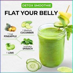 Cleansing Smoothies Digestive, Detox Smoothie Flat Belly, Detox Smoothie Cleanse, Cleansing Smoothies, Healthy Detox Drinks, Flatter Belly, Detox Smoothies