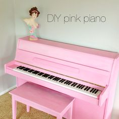 diy painted piano #furniturepainting Colorful Piano, Music Decor, Pink Life, Pink Home Decor, Plywood Furniture