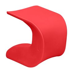 a red chair that is shaped like an object on a white background with no people around it