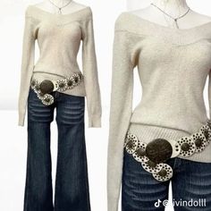 Sweater Outfits School, Blue Bliss Outfit, 2010 Clothes, 2000s Lookbook, Evil Outfits, Mannequin Outfits, Bling Clothes, 2014 Clothes, Dress With Jeans