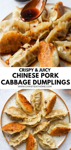 crispy and juicy chinese pork cabbage dumplings are an easy, delicious appetizer