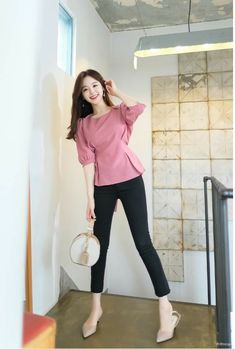 Korean Trends, Fashion Tumblr, Clothes Korean Style, Korean Casual Outfits, Trendy Fashion Tops, Dress Blouse, Korean Fashion Dress, Classy Casual Outfits