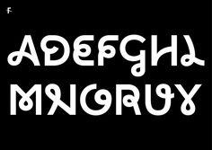 the letters are white in color on a black background, and there is also an uppercase