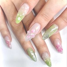 aes: fairies; flora (winx club) | est. (2004) | ꨄ︎ Fairy Core Nails Aesthetic, Flora Winx Club Nails, Flora Outfits Ideas, Flora Winx Nails, Flora Winx Club Aesthetic Outfit, Flora Winx Makeup, Winx Club Inspired Nails, Winx Flora Outfits, Winx Flora Aesthetic