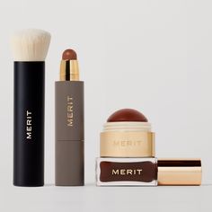 The Icons Set Merit Makeup, Makeup Cart, Merit Beauty, Subtle Makeup, Makeup For Black Skin, Glossy Makeup, Minimalist Beauty, Beauty Studio, Rosehip Oil