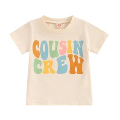 PRICES MAY VARY. Material: Cousin baby clothes is made of 95% high quality cotton and 5% polyester fabric, Cousin crew baby clothes, which is lightweight, safe to skin and easy to wash. No worrying that it will do harm to your kids' skin. Design: Cousin crew shirts design with short sleeve crewneck tee shirt tops, oversize shirt, cousin clothes matching, big cousin little cousin matching outfits. The perfect summer gift for your handsome baby. Size: Stylish big cousin toddler shirt suit for newb Toddler Best Friend Shirts, Custom Toddler Shirts, Cousin Shirts Kids, Sibling Matching Outfits, Kids Tshirt Ideas, New Cousin Shirt, Playsuit Outfit, Best Big Cousin Shirt, Cousin Crew Shirts Kids