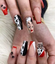 Disney Halloween Nails, Witch Nails, Cow Nails, Nagel Tips